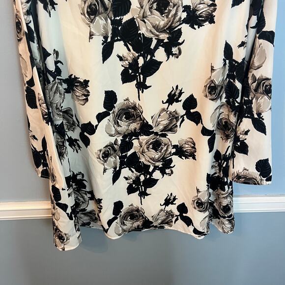 Dee Elle Flowered Boho Dress Black White Size Small - Picture 11 of 15